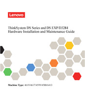 Lenovo ThinkSystem DS Series Hardware Installation And Maintenance Manual