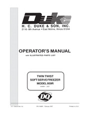 H.C. Duke & Son 959R Operator’s Manual With Illustrated Parts List