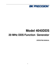 B+K precision 4040DDS Operating Manual