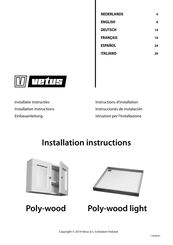 Vetus Poly-wood Installation Instructions Manual
