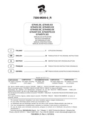 Ravaglioli G7645D Series Instruction Manual