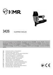 KMR 3426 Technical Data Spare Parts