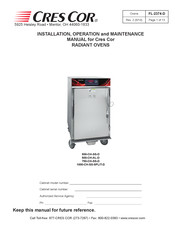 Cres Cor 500-CH-SS-D Installation, Operation And Maintenance Manual