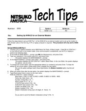 Nitsuko NVM-22 Tech Tips