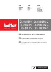 baltur GI 350 DSPN Maintenance, Use And Installation Manual