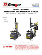 Ranger R76LT Installation And Operation Manual