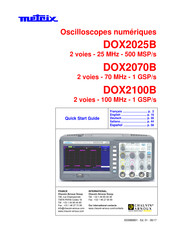 Chauvin Arnoux Metrix DOX2070B Quick Start Manual