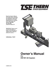 Thern Stage Equipment DW1M1-S4 Owner's Manual