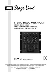 Stageline MPX-3 Instruction Manual