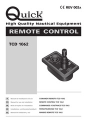Quick TCD 1062 Manual For Use And Installation