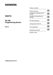 Siemens SIMATIC PG 760 Manual