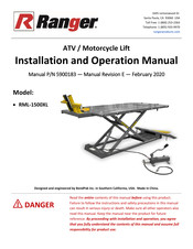 Ranger RML-1500XL Installation And Operation Manual