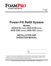Safe Fleet FoamPro 3435-0135 Installation And Operation Manual