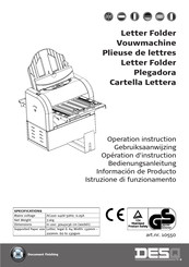 DesQ 10550 Operation Instruction Manual