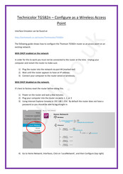 Thomson Technicolor TG582n How To Configure