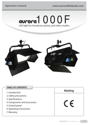 Aurora Lite Bank 1000F Operation Manual