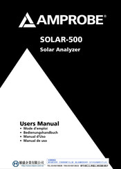 AMPROBE SOLAR-500 User Manual