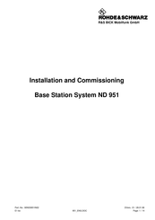 Rohde & Schwarz ND 951 Installation And Commissioning Manual