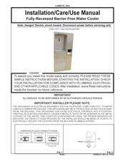 Elkay LJNED10 2AQ Series Installation, Care & Use Manual