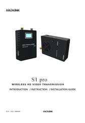 Mainlink S1 pro Introduction/Instruction/Installation Manual