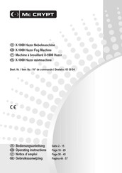 MC Crypt X-1000 Operating Instructions Manual
