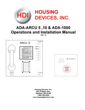 HDI ADA-1000 Operation And Installation Manual