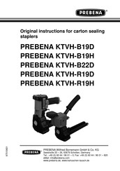 Prebena KTVH-R19D Original Instructions Manual