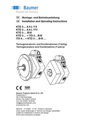 Baumer ITD 4 +KTD 3-4B10Y8 Series Installation And Operating Instructions Manual