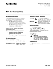 Siemens MBC Series Installation Instructions