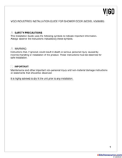vigo FERRARA VG06080 Installation Manual