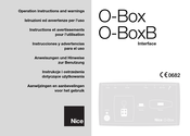 Nice O-BoxB Operation Instructions And Warnings