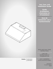 ELICA ESR436S1 Use, Care And Installation Manual