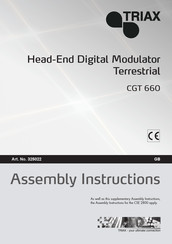 Triax CGT 660 Assembly Instructions Manual