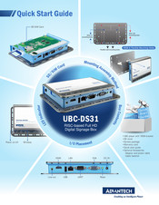 Advantech UBC-DS31 Quick Start Manual