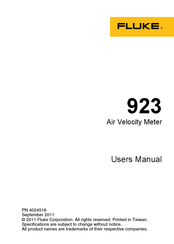Fluke 923 User Manual