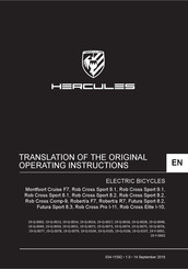 Hercules Futura Sport 8.2 Operating Instructions Manual