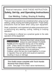 Gentec 10CM Safety, Set-Up, And Operating Instructions