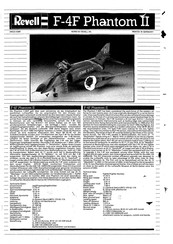 REVELL F-4F Phantom II Assembly Instructions Manual