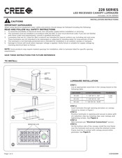 Cree 228 Series Installation Instructions