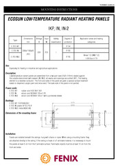 Fenix ECOSUN E 700 IKP Mounting Instructions