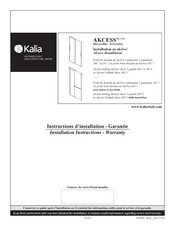 Kalia AKCESS Installation Instructions / Warranty