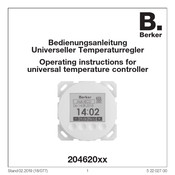 Berker 204620 Series Operating Instructions Manual