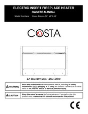 Costa Atlantis SF Owner's Manual