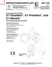 Graco President 220-575 Instructions-Parts List Manual