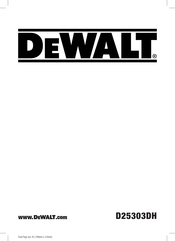DeWalt D25303DH Original Instructions Manual