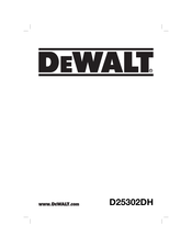 DeWalt D25302DH Original Instructions Manual