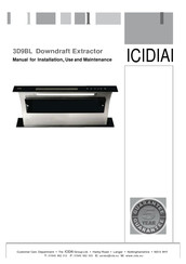 ICIDIAI 3D9BL Manual For Lnstallation Use And Maintenance