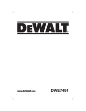 Dewalt DWE7491 Original Instructions Manual
