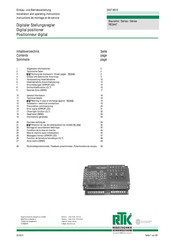 RTK RE3447 Series Installation And Operating Instructions Manual