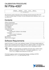 National Instruments PXIe-4357 Calibration Procedure